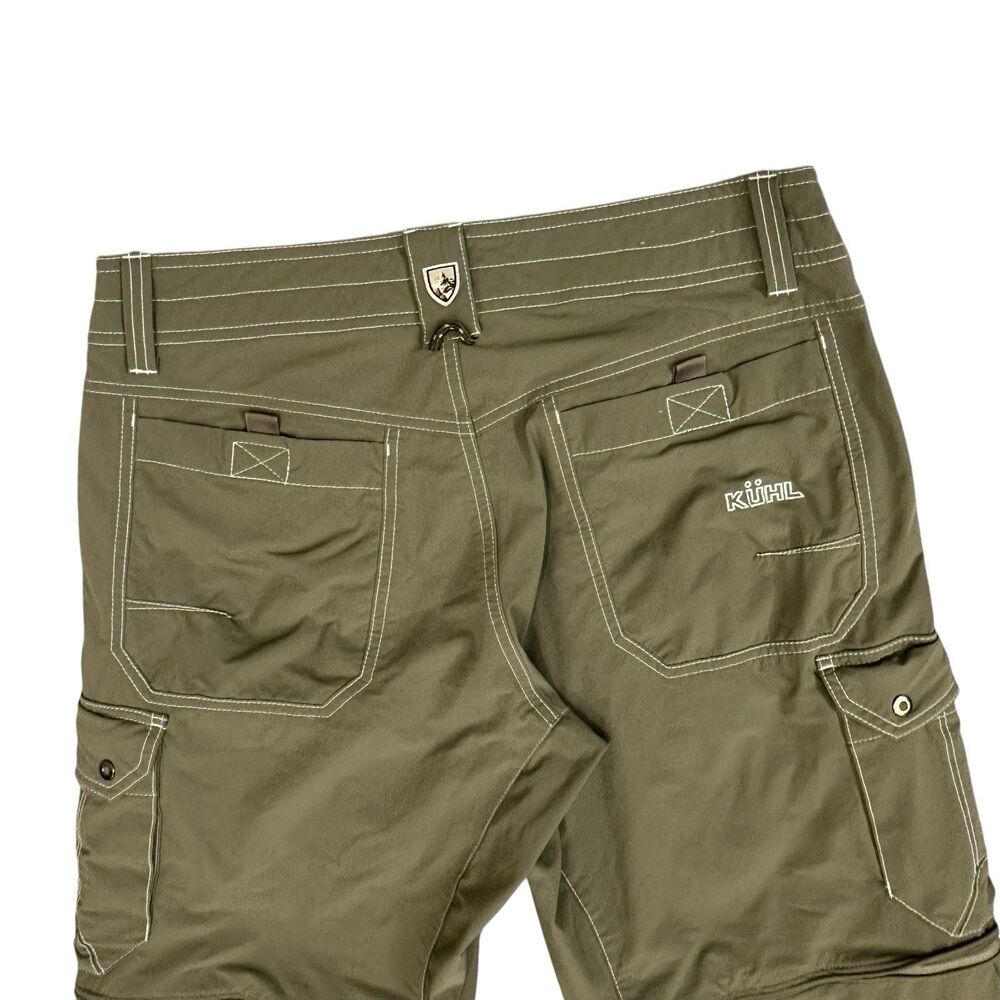 Kuhl Pants Mens 32 Green Renegade Cargo Convertible Stealth Hiking Outdoor 32x29 - Picture 9 of 11